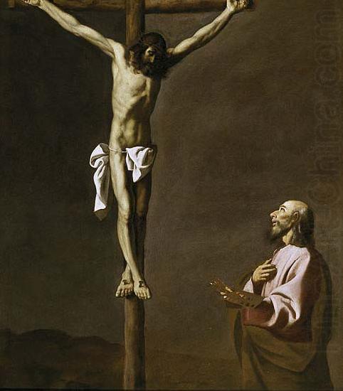 Francisco de Zurbaran Saint Luke as a painter, before Christ on the Cross china oil painting image